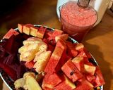 Hình bước làm 2 của món Nước Ép Detox, Bổ Máu: Dưa Hấu, Củ Dền, Thơm Và Gừng