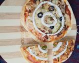 A picture of step 8 of (Say cheese) Beef pizza.