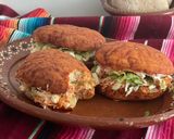 A picture of step 4 of Pambazos with Chicken Tinga.
