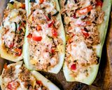 Darált hússal töltött tök és cukkini sok reszelt sajttal 🥂🥂🥂 recept fázis 9 fotója