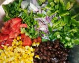 A picture of step 1 of Mexican bhel.