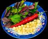 Hình bước làm 1 của món Thịt Heo Xào Củ Nén Tía Tô