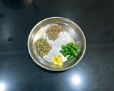 A picture of step 1 of Green Peas Masala Poori.