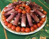 Une image de l'étape 12 de Salade surprise multicolore marinée au jambon cru.