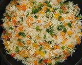 A picture of step 6 of Vegetable Rice.