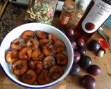 Foto del paso 1 de la receta: Streusel de ciruelas rojas al moscatel