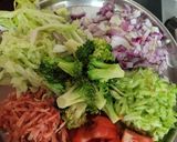 A picture of step 2 of Falafel roll.
