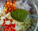 A picture of step 3 of Cheeseling bhel.