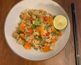 A picture of step 7 of Thai stir fried rice.