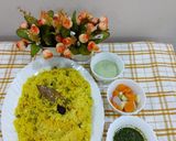 A picture of step 4 of Matar pulao.