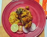 A picture of step 6 of Gobhi musallam.