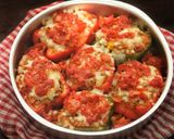 A picture of step 5 of Italian Style Stuffed Peppers.