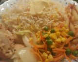 A picture of step 14 of A hearty meal full of veggies, protein, carbs. 😊.