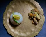 A picture of step 6 of Begun or Eggplant, Dal Suktoni for lunch in Thakurbari style.