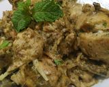 A picture of step 10 of Haryali chicken khrdai.