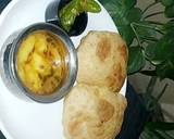 Bedai poori with aaloo sabji (u.p style) recipe step 9 photo