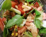 A picture of step 4 of My Sweet Sriracha Chilli Chicken with A Sweetcorn Salad. 🙂.