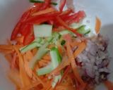 A picture of step 4 of Quinoa, cucumber salad with curd.