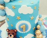 صورة لخطوة 2 من وصفة كيك عيد ميلاد ابني 🧢🍼