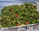 A picture of step 5 of Syrian Tabouli/Tabbouleh.
