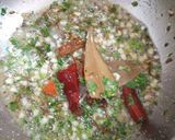 A picture of step 2 of Gujarati khada bhat.