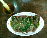Foto del paso 1 de la receta: Caballas con ajo y perejil al horno