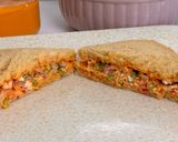 A picture of step 8 of Creamy High Protein Paneer Veggie Sandwich – Fireless & Nutritious in 15 Mins.