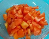A picture of step 1 of Sev Tamatar Ki Sabji.