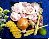 Hình bước làm 1 của món Bún giò heo bằng nồi cơm điện