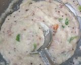 A picture of step 5 of Rava upma.