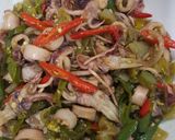 Foto langkah ke 4 dari resep Cumi Asin Cabe.