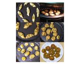 A picture of step 4 of Zaatar bake varieties (Zaatar Roll, Croissant, and bread).