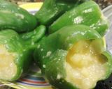 A picture of step 4 of Green Peppers Stuffed with Spanish Tortilla and Onion.