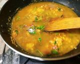 A picture of step 5 of Tamatar dhaniya wala masoor dal tarka.