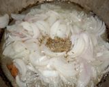 A picture of step 3 of Aloo Gosht.