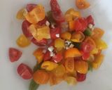 A picture of step 1 of Antipasto for four.
