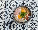 รูปขั้นตอนการทำที่ 6 ของ ไข่กระทะ ณ. ลานกางเต้นท์ ⛺️🍳