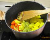 Tárkonyos krumplileves lángolt kolbásszal recept lépés 1 foto