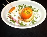 A picture of step 4 of Egg tomato pocket.