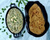 A picture of step 3 of Methi Mutter Malai.