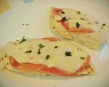 Foto del paso 6 de la receta Pechuga de pollo frita con york y queso gratinado