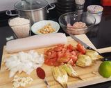 Foto del paso 1 de la receta Arroz con bacalao y gambas