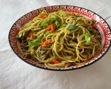 A picture of step 4 of Guacamole and pesto 5 minute pasta 🍝.