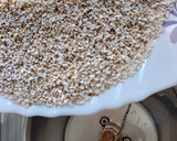 A picture of step 9 of Amaranth or Rajgira Halwa.