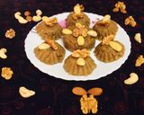 A picture of step 4 of Walnut,water chestnuts (shingada) flour halwa.