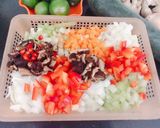 Hình bước làm 1 của món Cơm chiên Keto