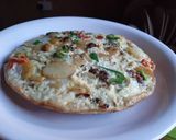 A picture of step 3 of Mince meat/ potatoes frittata.