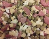 Foto del paso 4 de la receta Revuelto de guisantes y salchichas