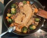 Une image de l'étape 6 de Escalope de dinde à la moutarde et légumes.