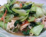 青江菜炒豆包的食譜步驟3照片